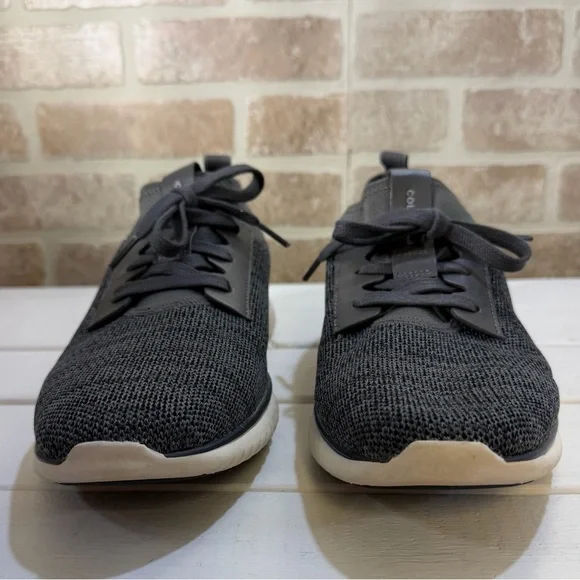 Cole Haan Grandsport Knit Oxford Casual Sneakers In Grey/ Brown Mens Size 10.5 - Picture 2 of 10